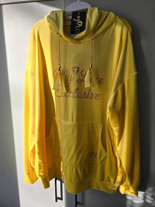 Bluza My luxe welurowa żółta