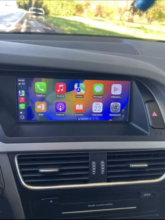 Rádio Audi A5 Android 14 com GPS 4/64GB RAM/ROM (Novo)