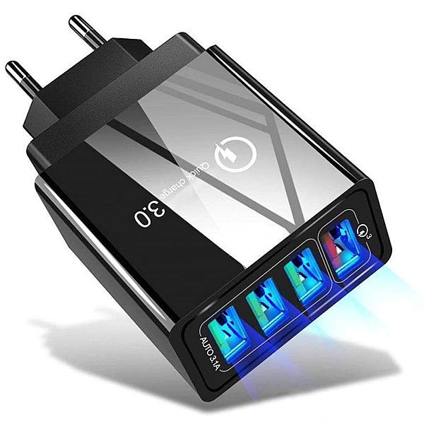 Ładowarka Sieciowa 3xUSB + Usb Qc3.0
