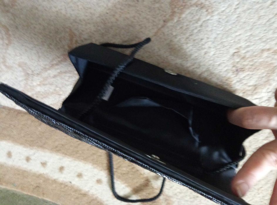 Клатч чорний, стильний