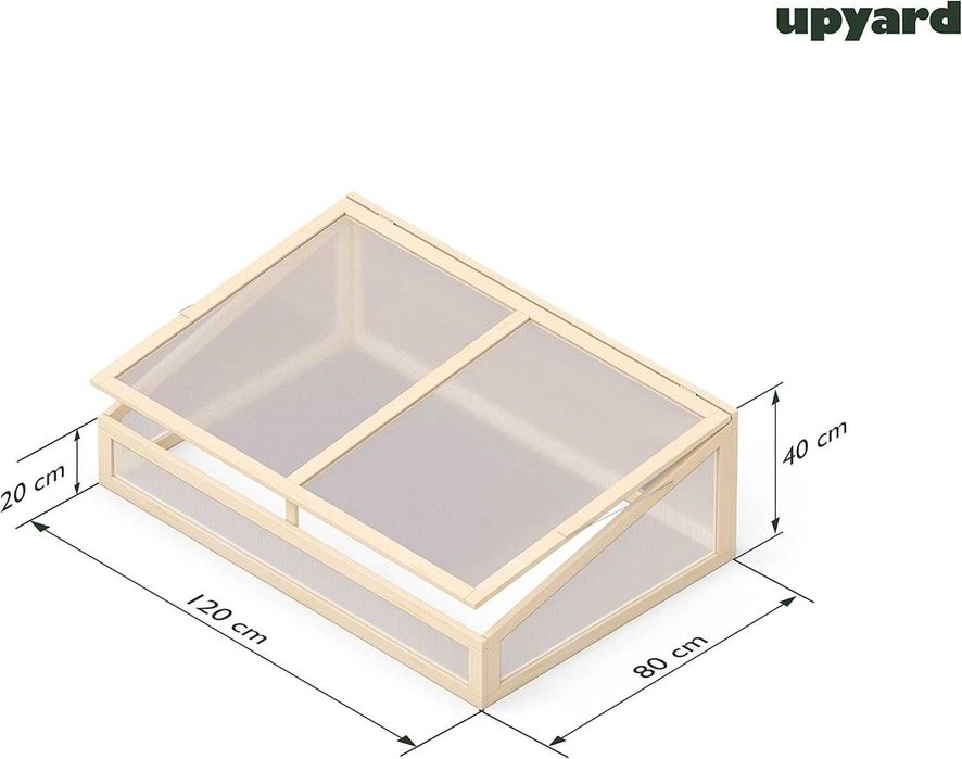 теплиця Дерев'яна з кришкою рама Upyard для грядки 120 x 80 см