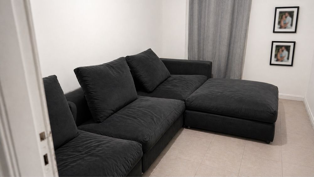 Sofá modular com chaise longue – confortável e prático