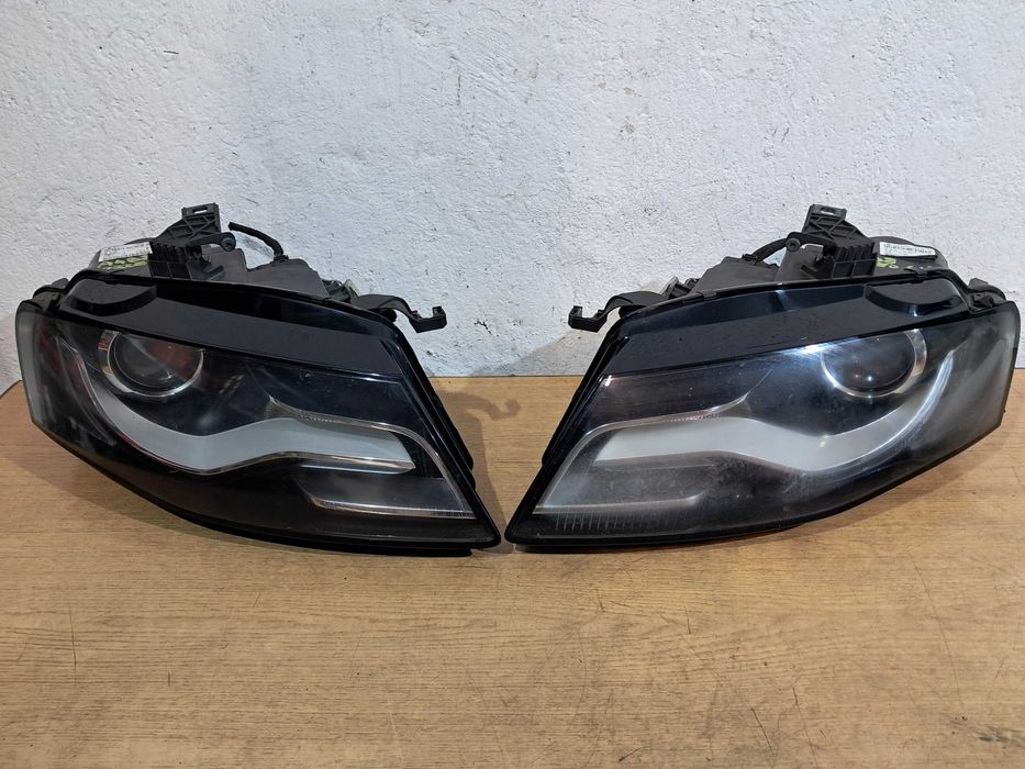 Lampy lampa prawa lewa prawy lewy przód przednia Xenon AUDI A4 B8 UK