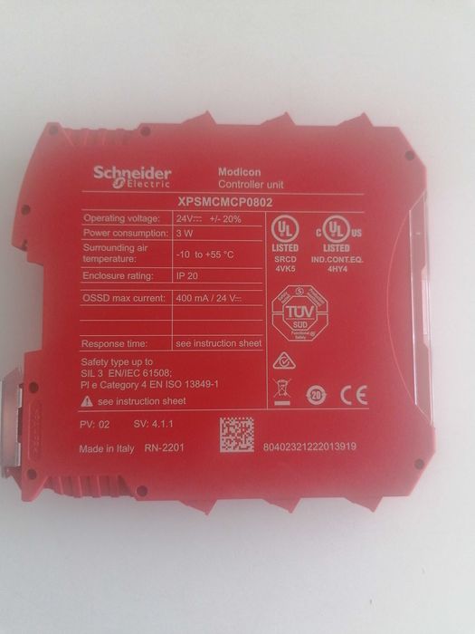 Relé de Segurança Schneider XPSMCMCP0802