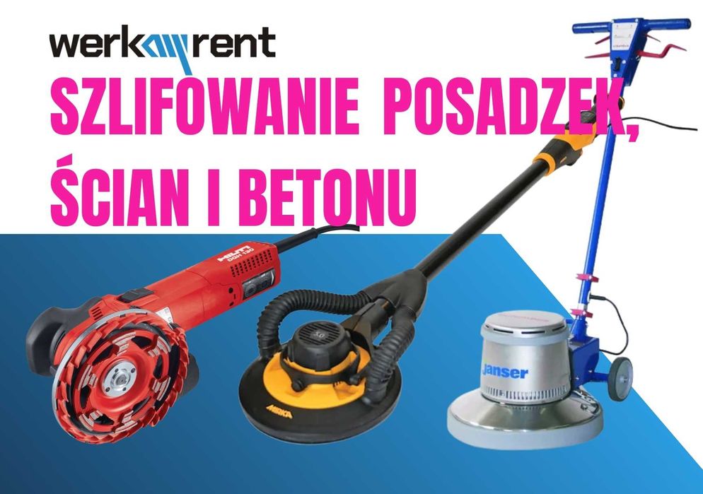 WYNAJEM Szlifierka do betonu | Żyrafa do gipsu | Szlifierka do podłogi