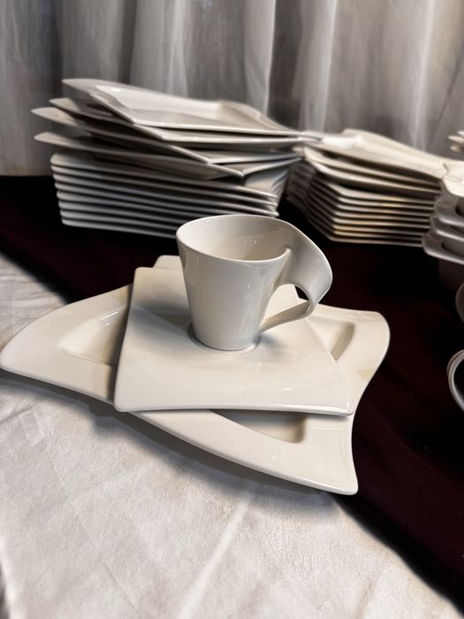 Преміум сервіз Villeroy Boch New Wave — новий, 12 персон, квадратний
