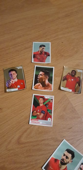 Autocolantes Cristiano Ronaldo Panini e outros Dourados e normais