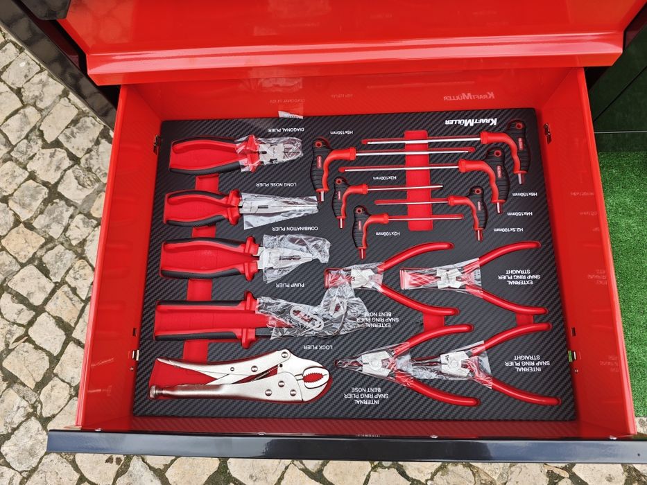 Carrinho de ferramentas Kraft Muller XXL 7 gavetas 7 cheias