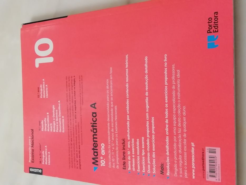 Livro preparação para exame matemática A-10°ano