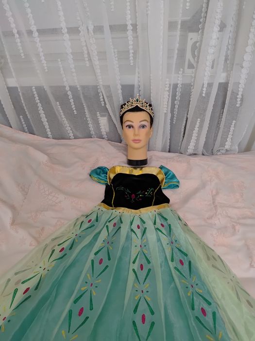 Strój przebranie kraina lodu księżniczka Anna 2 części rozmiar 140