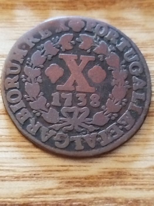 10 Reis Coin, 1738, King John V, Monarchy
