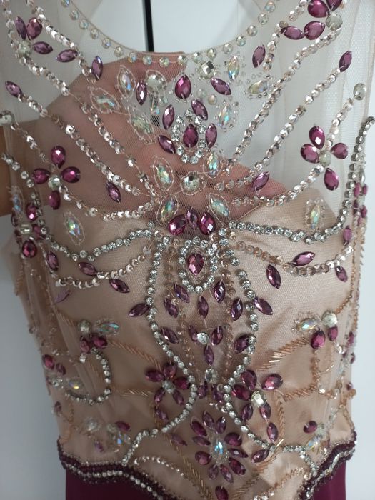 Vestido bordout costas abertas