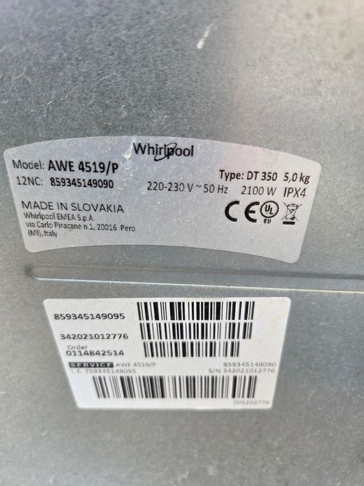 Pralka whirlpool