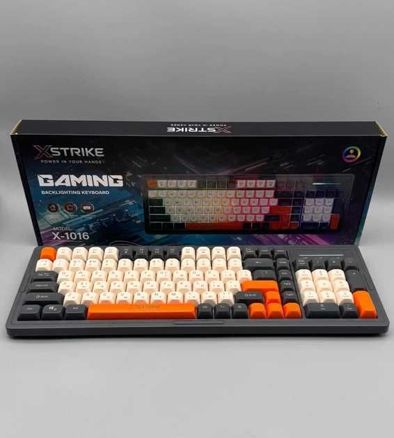 Клавіатура USB XSTRIKE XS-1016, довжина кабелю 150см,RGB підсвічування