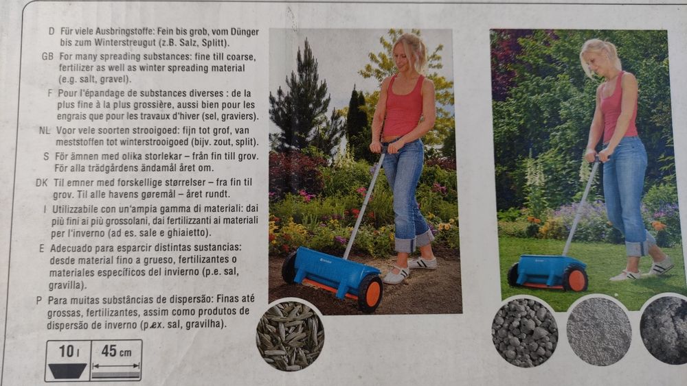 Espalhador de adubo areia