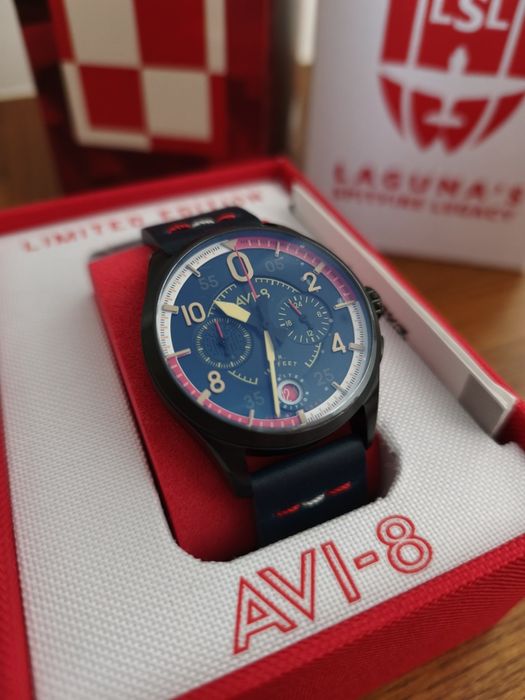 Zegarek męski AVI-8 Spitfire P8331 Laguna Chronograph Limited Edition - Dywizjon 303 - 450 egzemplarzy