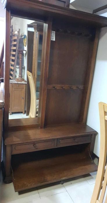 Przedpokój rustykalny dąb drewniany dębowy lustro wieszak FV DOWÓZ