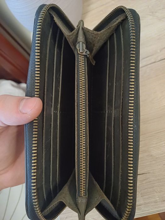 Кошелек клатч мужской темно коричневый