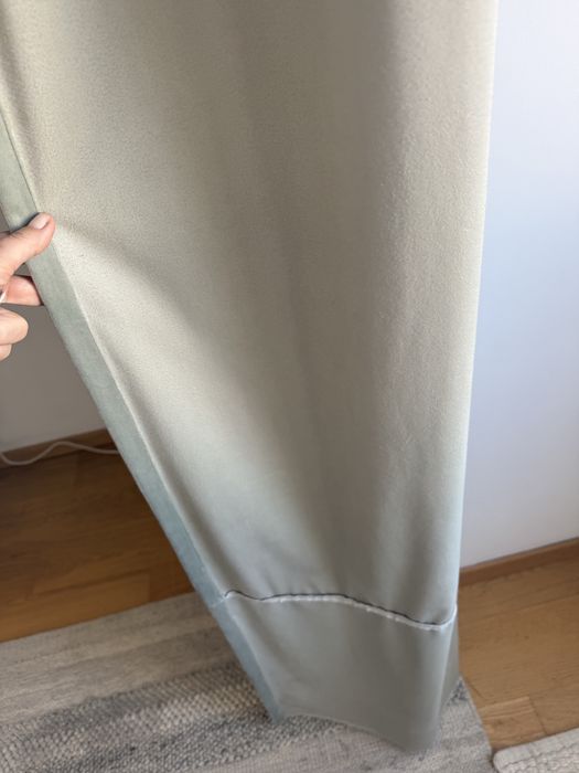 Zielona szałwiowa zasłona 3x 140x300 cm