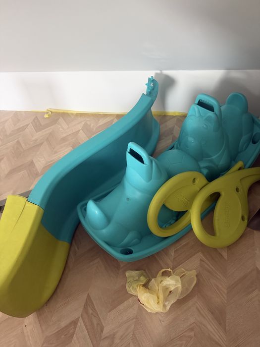 Zjeżdżalnia Ogrodowa 150cm Ślizg Wodny Smoby Dla Dzieci hustawka