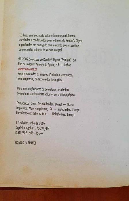 Livro Condensado Selecções Reader's Digest - 1 LIVRO, 4 Histórias