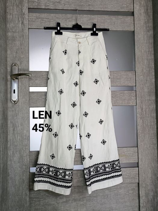 Musy Muse kuloty spodnie lniane etno Boho hippie len  slow