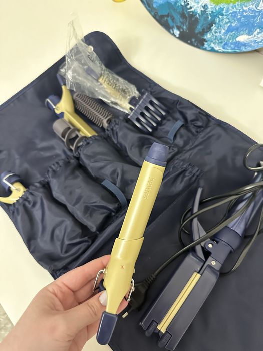 Плойка утюжок для волос набор 10в1 щипцы локон