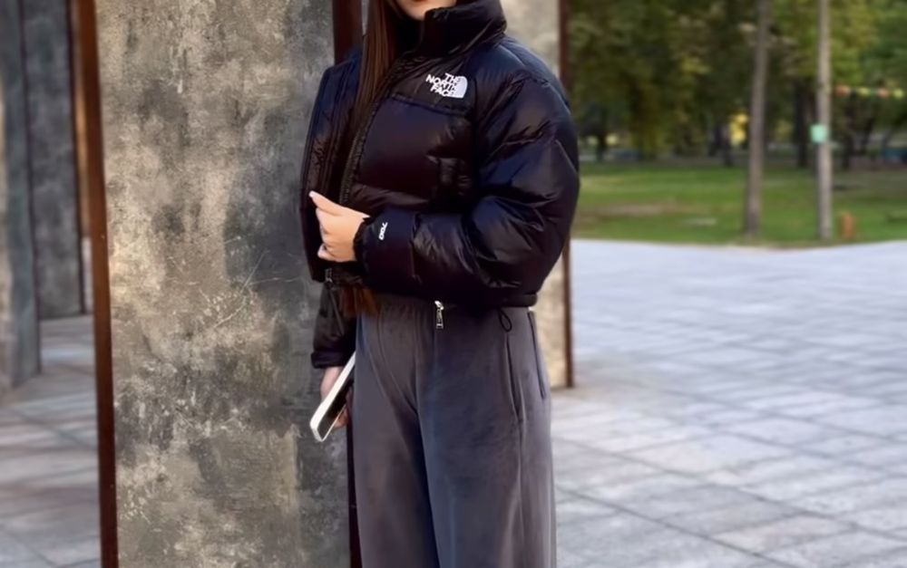 Укрроченный пуховик , куртка TNF The North Face 700