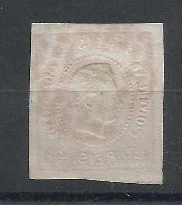 Selos portugueses - 1 selo 25 Reis, D. Luís I, Fita curva 1866 a 1867