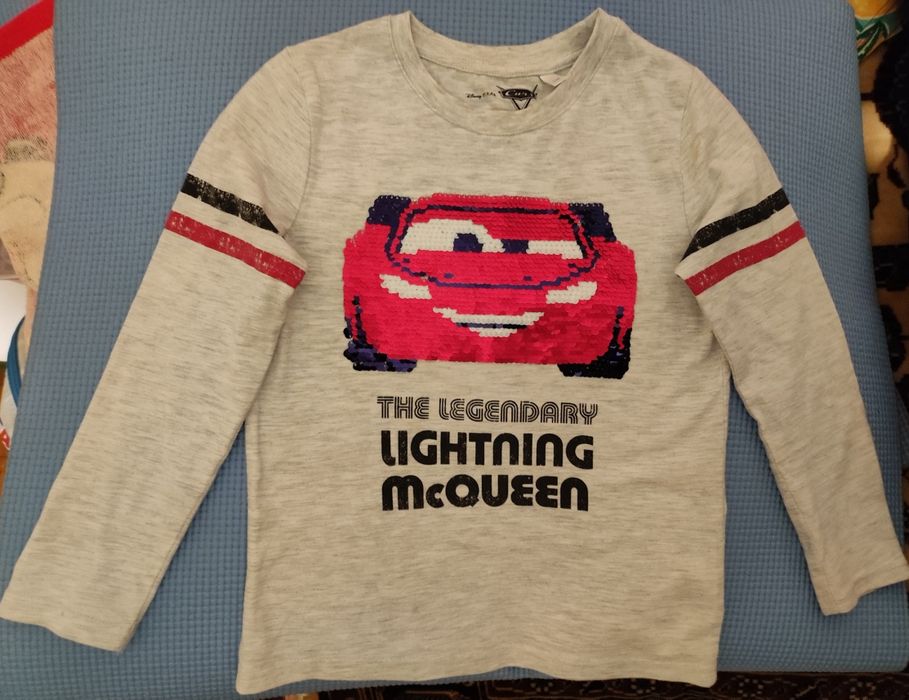 Лонгслів, футболка з пайетками для хлопчика