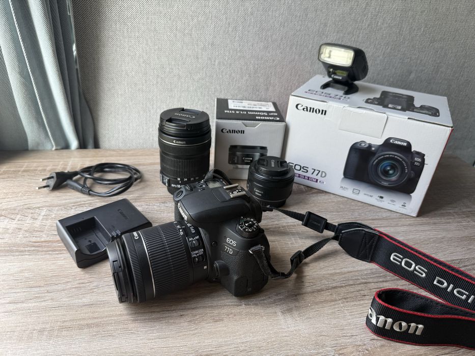 Canon EOS 77D + Objetivas + Flash + Comando