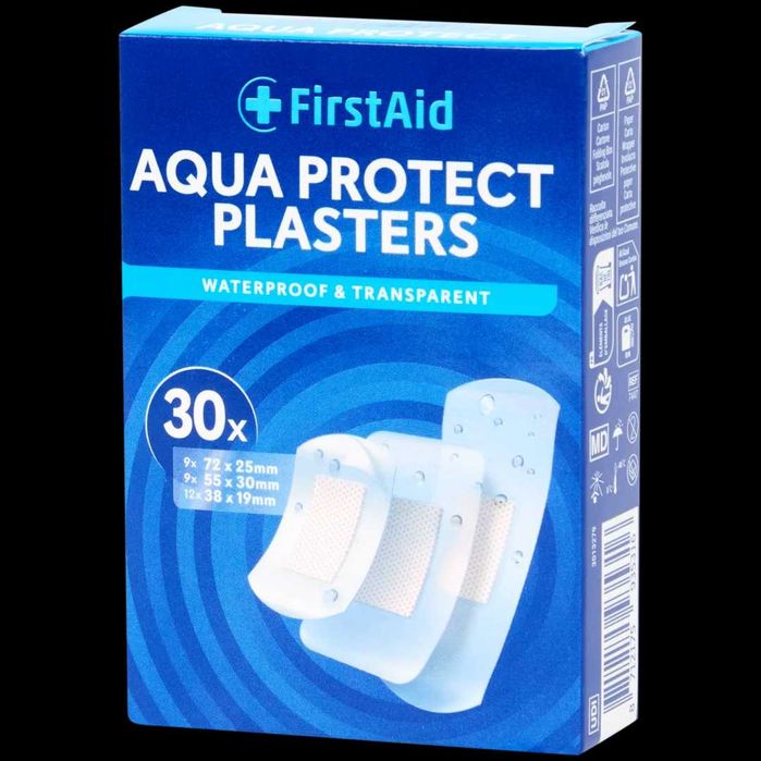Plastry First Aid Aqua Protect 30 sztuk
