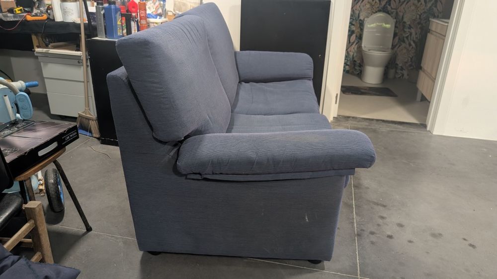 Sofá cama em tecido