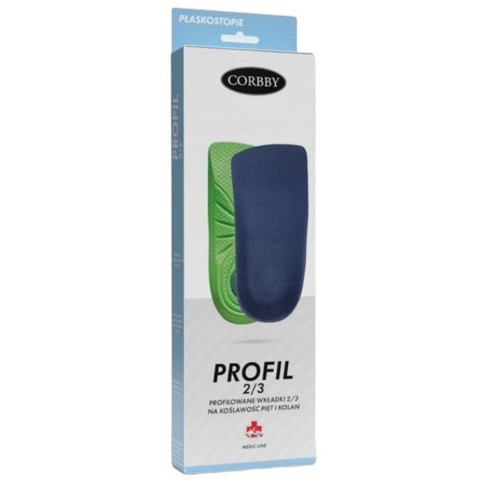 Wkładki 2/3 supinujące na koślawość pięt i kolan dla dorosłych 42/43