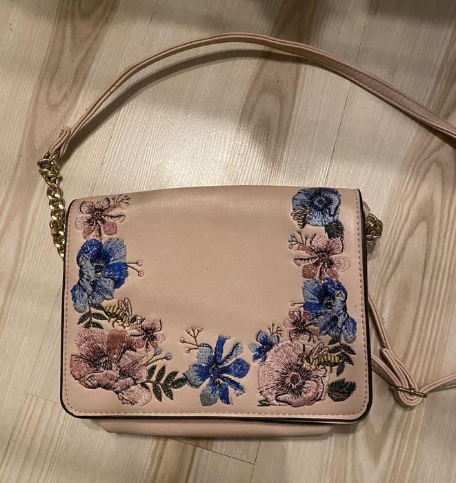 Torebka różowa w kwiatki-do soboty rezerwacja