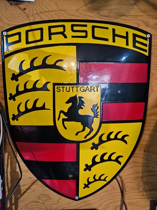 Placa esmaltada Porsche
