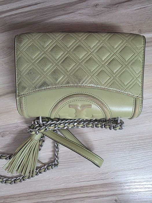 Tory burch fleming torebka zielona