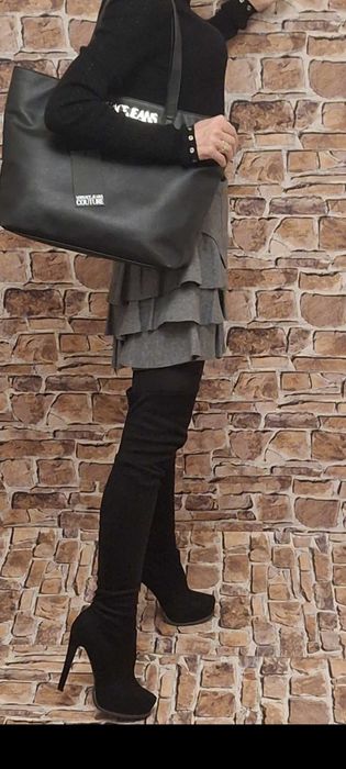 Spódnico-spodenki w kolorze szarym i czarnym Marki by o la la