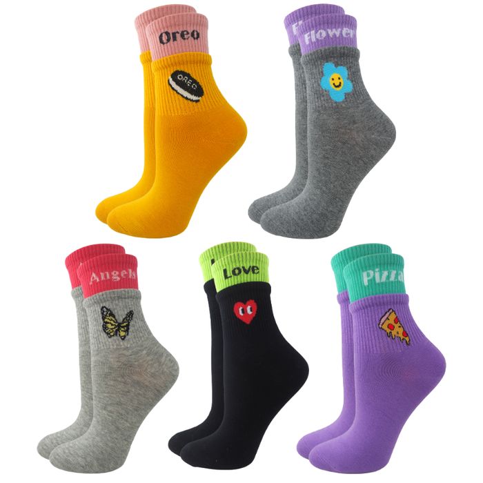 5Xskarpety Damskie Mix Kolorów Nzp7617