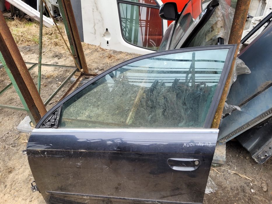 audi a4 b7 drzwi kierowcy lewe przednie czarne z szybą