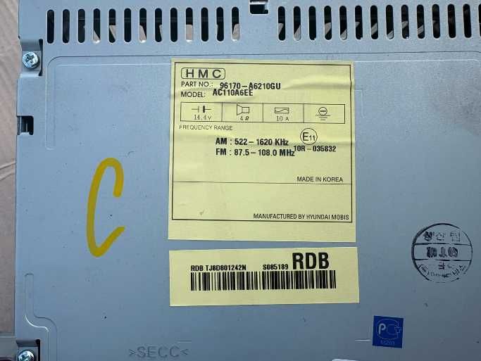Stacja multimedialna hyundai i30 96170A6210GU