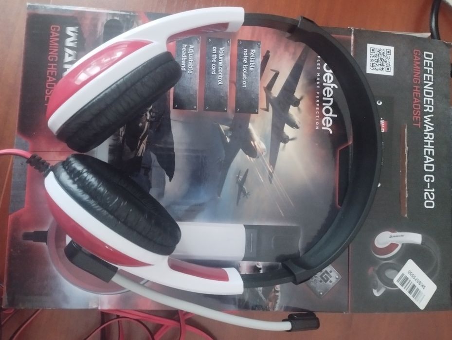 Наушники Defender Warhead G-120 Red-White