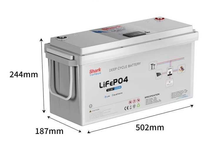 Акумулятор Lifepo4 Shak Topsun (Sandisolar) 12V 200Ah LCD BT