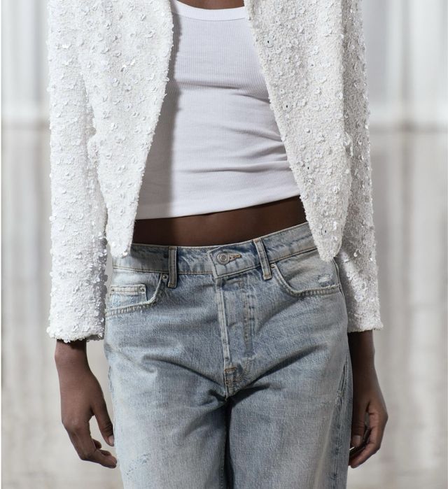 Невероятные шикарные стильные джинсы Зара 34