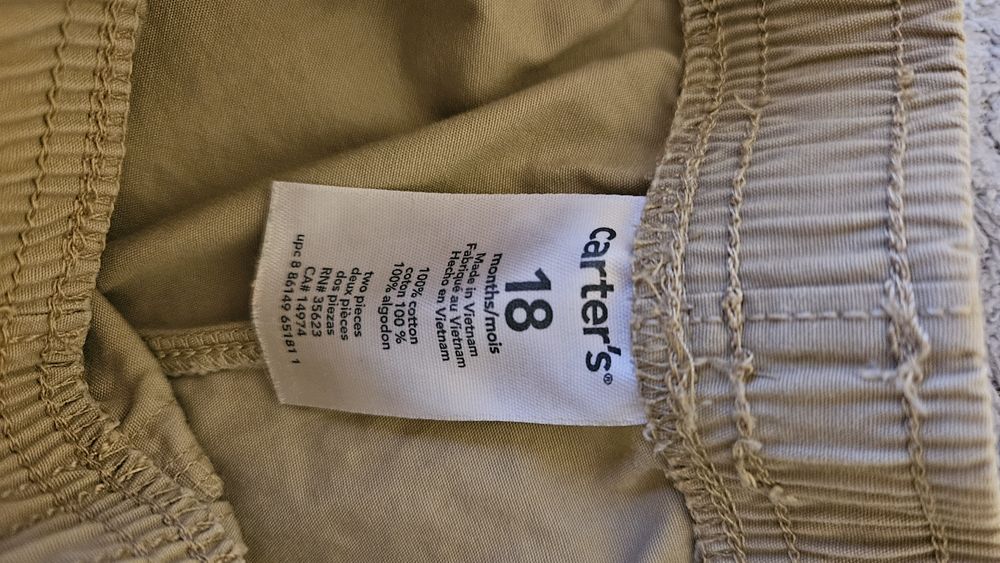 Spodnie eleganckie na gumce Carters 18 M (86-92)