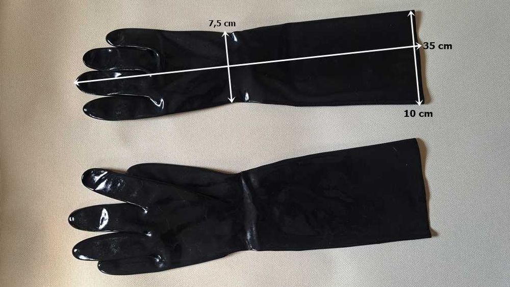 Rękawiczki LATEX r. M 100% guma / czarne