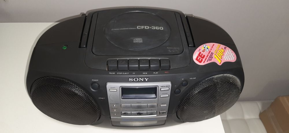 Магнітофон бумбокс Sony CFD-360 в доброму робочому стані