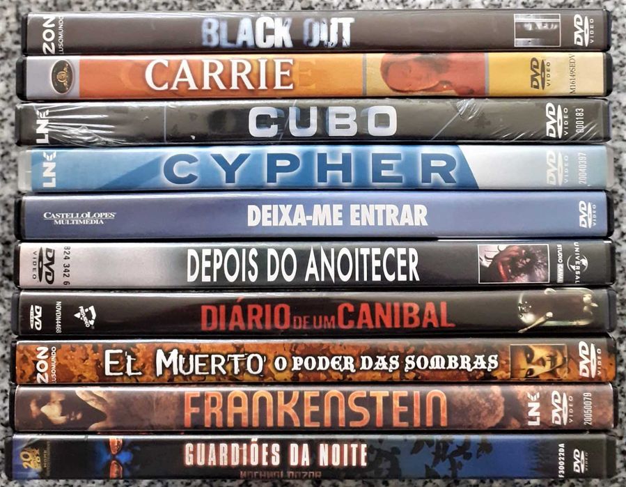 60 DVDs - Terror - Muito Bom Estado