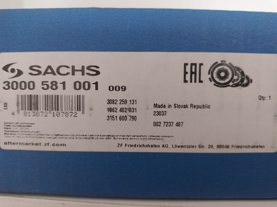 Kit embraiagem Sachs VW Polo 1.6 GTI