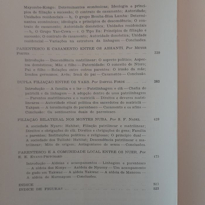 Sistemas Políticos Africanos de Parentesmo e Família.